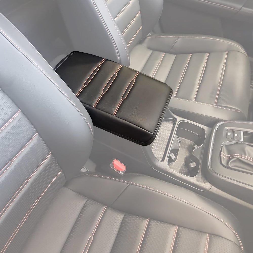 ANMOSVO CR-V center console cover with elastic straps stays aligned during daily use.
