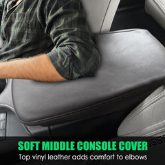 ANMOSVO premium PU leather Avalon armrest cover enhances cabin aesthetics
