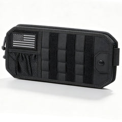 ANMUXI Molle car sun visor organizer main view showing clutter-free cabin