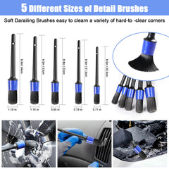 anngrowy 5-piece detail brush set for precision cleaning vents and crevices.
