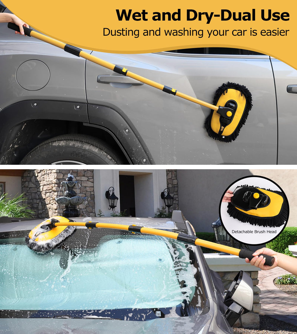 anngrowy sponge mop head for car wash safely removes grime without scratches.