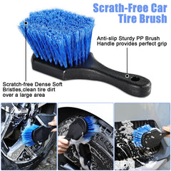 anngrowy wheel and tire brush for deep-cleaned rims and brake dust.