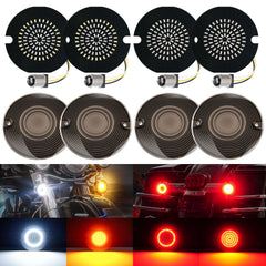 ANONEMOTO 3-1/4 inch front view LED signals for Harley