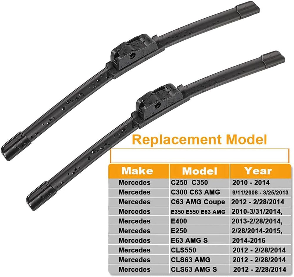 ANRDDO wiper blade packaging showing OE-style replacement for Mercedes models.