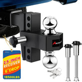 ANTbay adjustable trailer hitch in 2.5-inch receiver with 6-inch drop for flexible towing