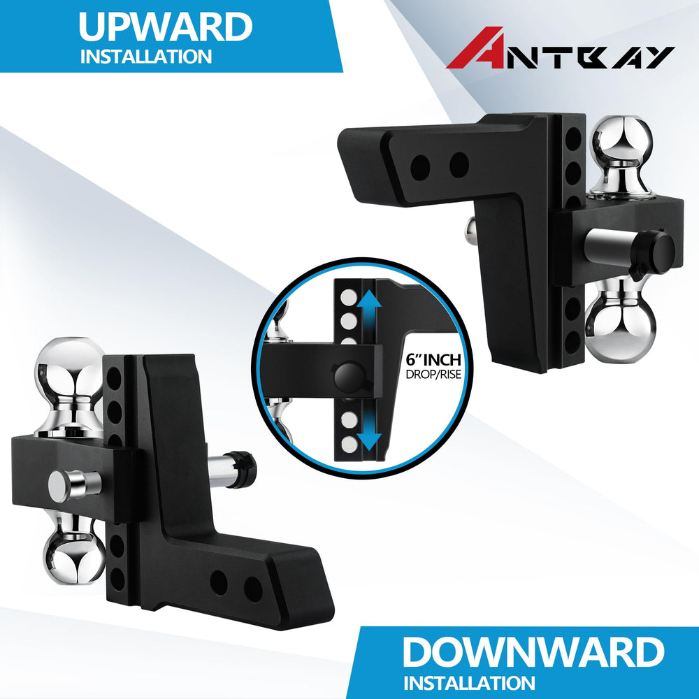 ANTbay chrome-plated locking pins and dust caps securing hitch components