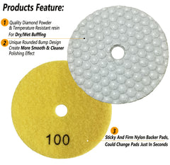 ANTENGDATOOL 4in pad kit with adapters fits grinders and drills.