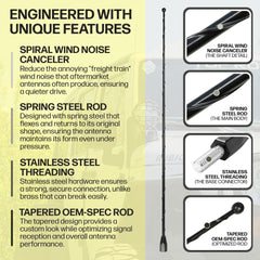 AntennaMastsRus spring steel construction close-up highlighting resilience and long-lasting performance