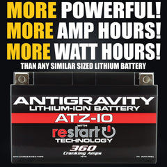 Antigravity AG-ATZ-10-RS restart button enables rapid on-vehicle power assistance.