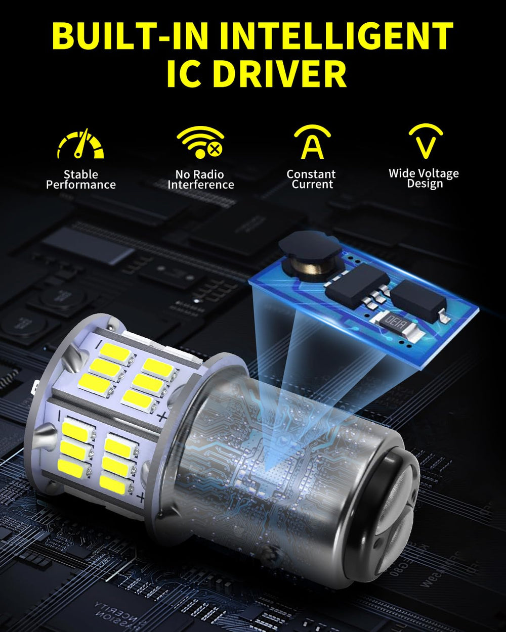Antline 12V-24V DC compatibility supports RV, car, and trailer lighting.