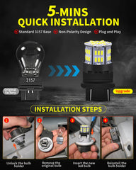 Antline LED bulbs installation diagram showing ease of upgrade.