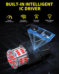 Antline red LED bulbs, cabin lighting, 12V-24V compatibility for RVs and boats.
