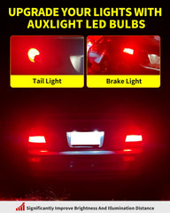 Antline red LED bulbs, tail-light illumination, reliable backup and turn signal compatibility.