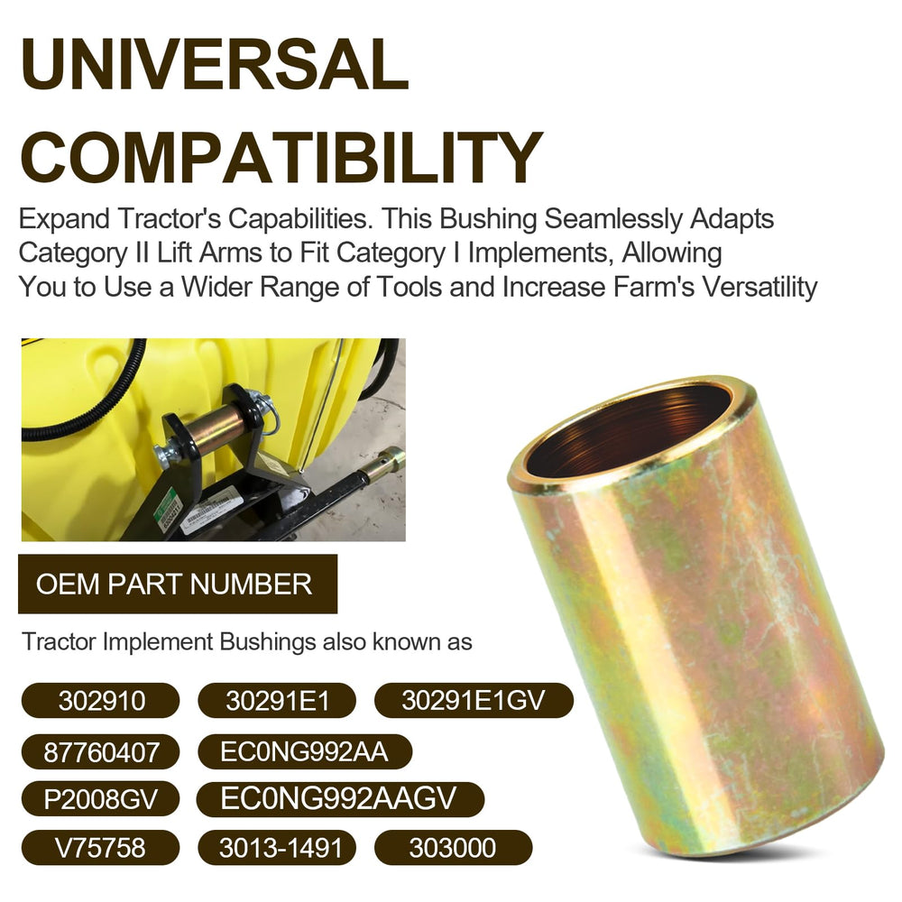Antrys universal bushing fit illustrating Cat I–II compatibility