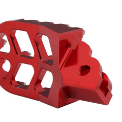 AnXin anodized red finish foot pegs for style and corrosion resistance.