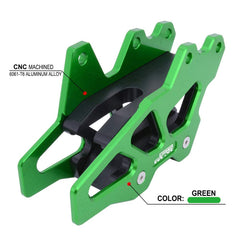 AnXin chain guide guard on KX250X demonstrating rugged protection in harsh conditions