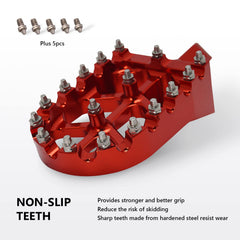 AnXin anodized finish foot pegs resist wear and corrosion.