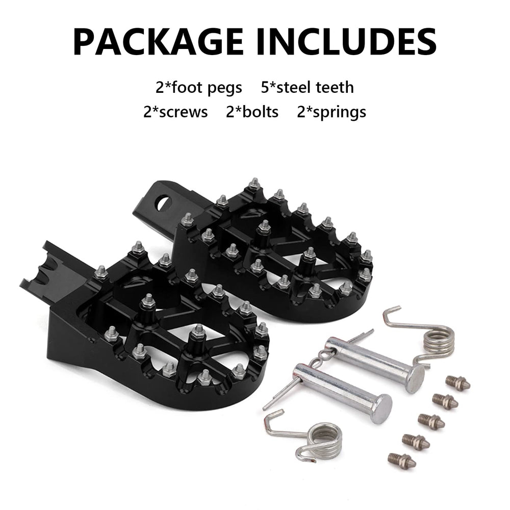 AnXin foot pegs provide reliable grip in rain and mud.
