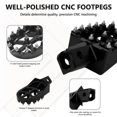 AnXin foot pegs with a wider platform for better grip.