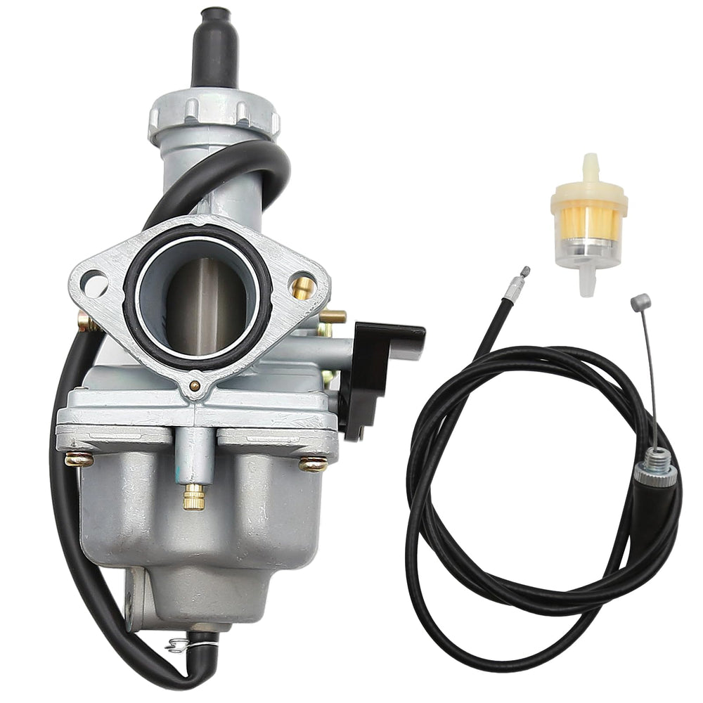 Anxingo ATC200 carburetor installation close-up highlights bolt alignment