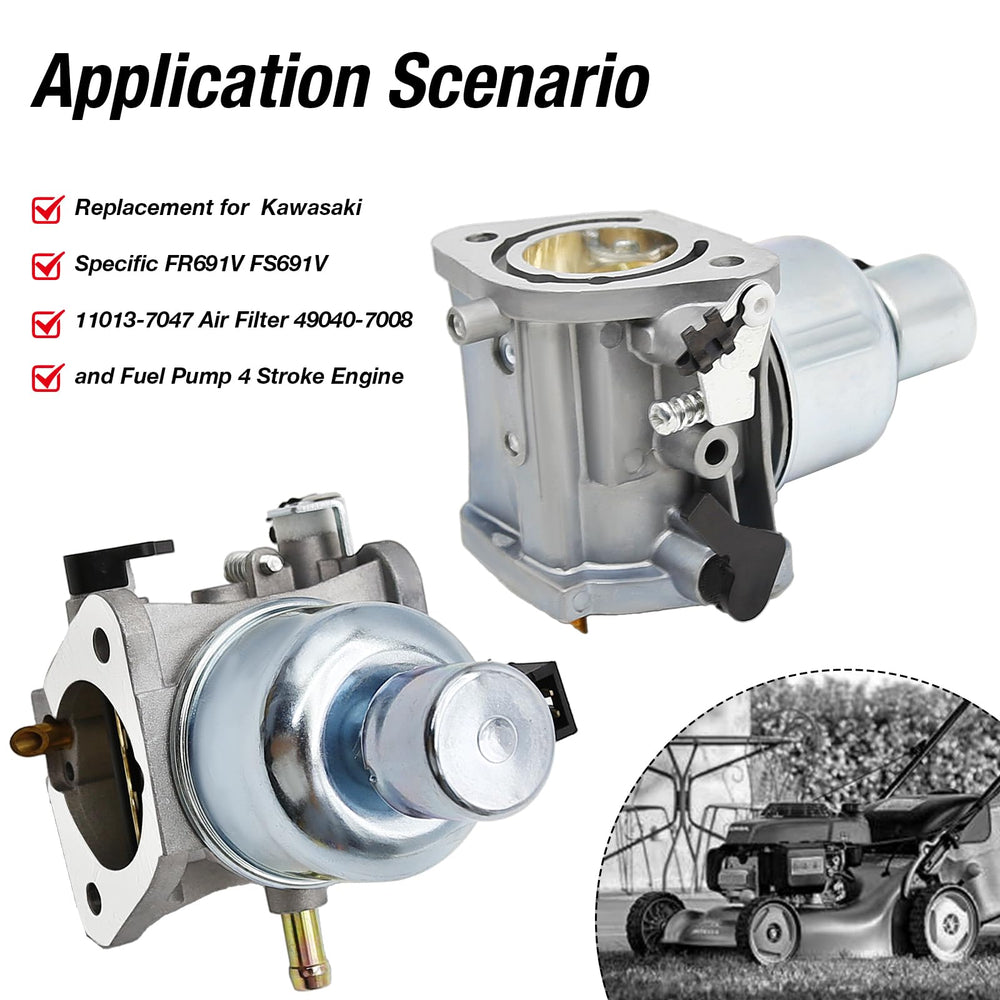 Anxingo carburetor FR691V side view highlighting easy installation and sturdy construction.