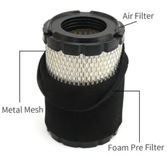 Two-pack air filter and pre-filter set for convenient on-site replacement