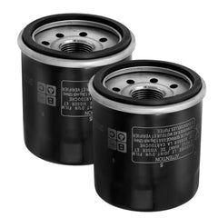 Anxingo Yamaha oil filter front view, two-pack ready for quick replacement.