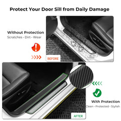 Aochinmoto door sill protector shields entry areas from scuffs and dirt.