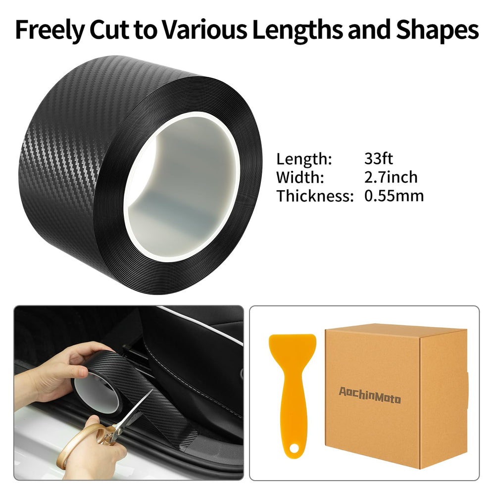 Aochinmoto long-roll carbon fiber tape covers multiple car areas efficiently.