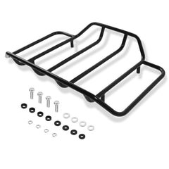 Aochuang trunk tour pack mounted on Harley Electra Glide top mount for secure cargo