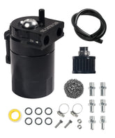 AOCISKA aluminum oil catch can front view boosts engine cleanliness and simple maintenance.