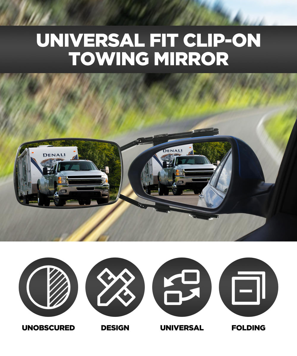 AOCISKA tow mirror adjustable strap enables tool-free secure mounting