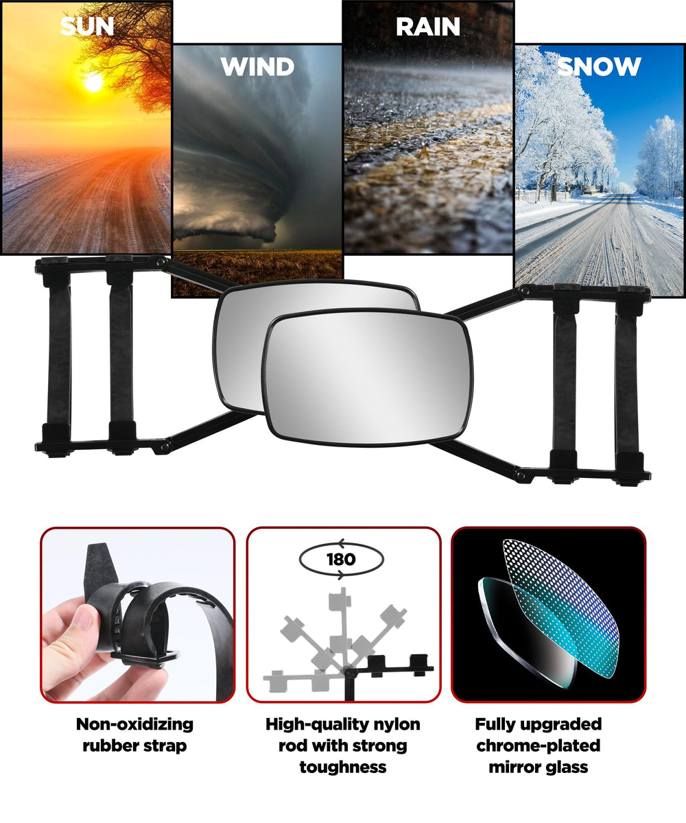 AOCISKA tow mirror rubber belt minimizes vibration during travel