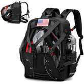 Aocrin helmet backpack front view, ideal for hands-free helmet transport.