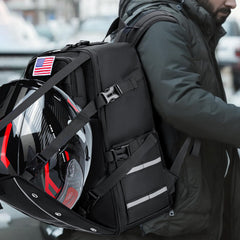 Aocrin helmet backpack in use on travel, ready for outdoor adventures.
