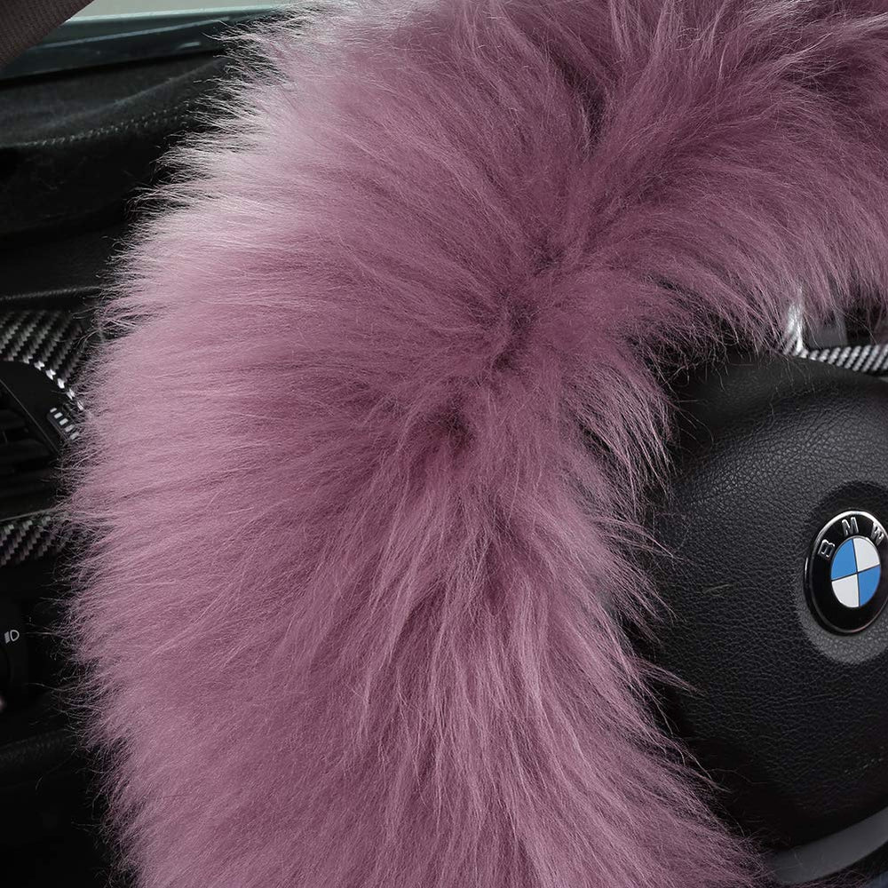 Aogelan gear shift cover in plush wool enhances comfort during long rides.