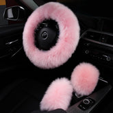 AOGELAN steering wheel cover pink offers plush warmth and non-slip grip