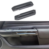 AOKIO Mustang carbon-style inner door handle cover front view enhances interior aesthetics.