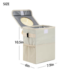AOKJOY car trash bin with three pockets for organized storage.