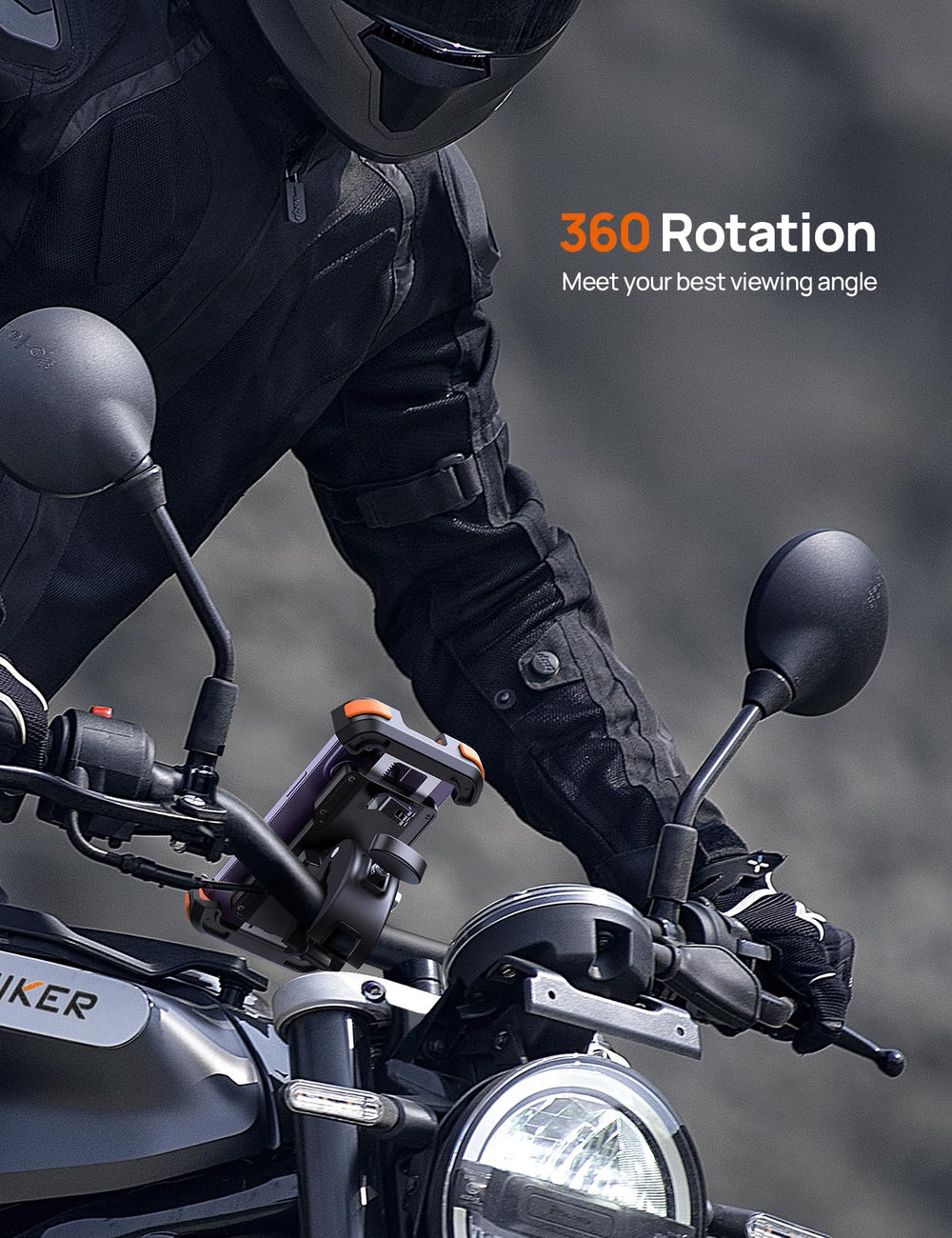 Aomiker quick-release clip demonstrates one-second securing on handlebar.