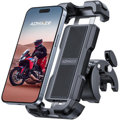Aomiker bike phone holder top view shows easy one-handed insertion for quick mounting.