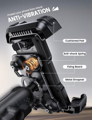 One-hand operation for quick mounting and secure lock during rides.