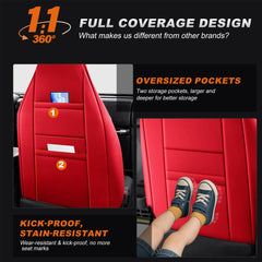 AOMSAZTO front seat with airbags; compatible access ports for safety.