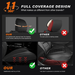 AOMSAZTO airbag-friendly seams ensure safe deployment and fit