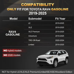 AOMSAZTO Rav4 second-row mats secure with factory hooks.