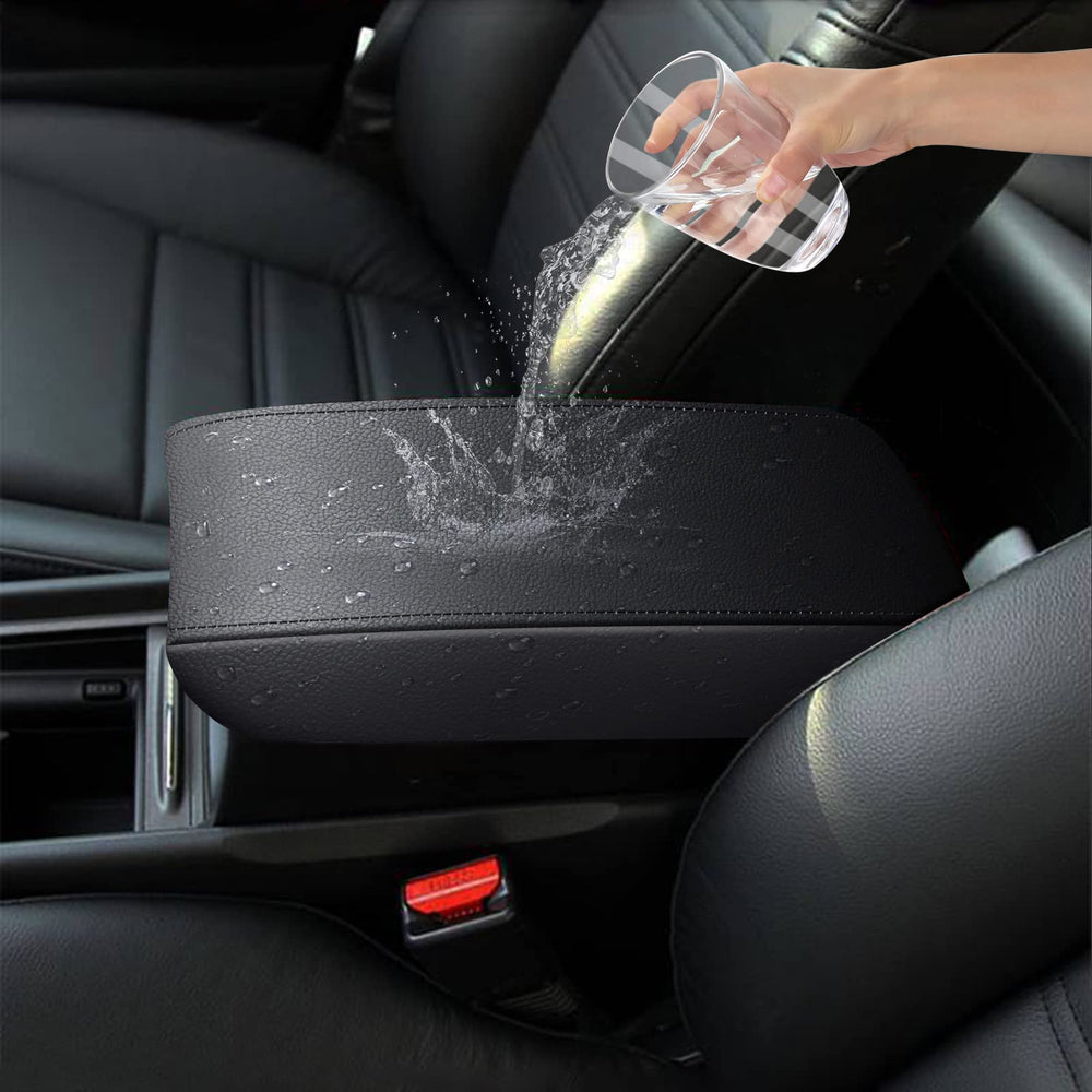 AOMSAZTO PU leather armrest cover adds interior style and wrinkle-free appearance.
