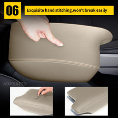 AOMSAZTO beige armrest cover full interior shows Honda Accord compatibility.