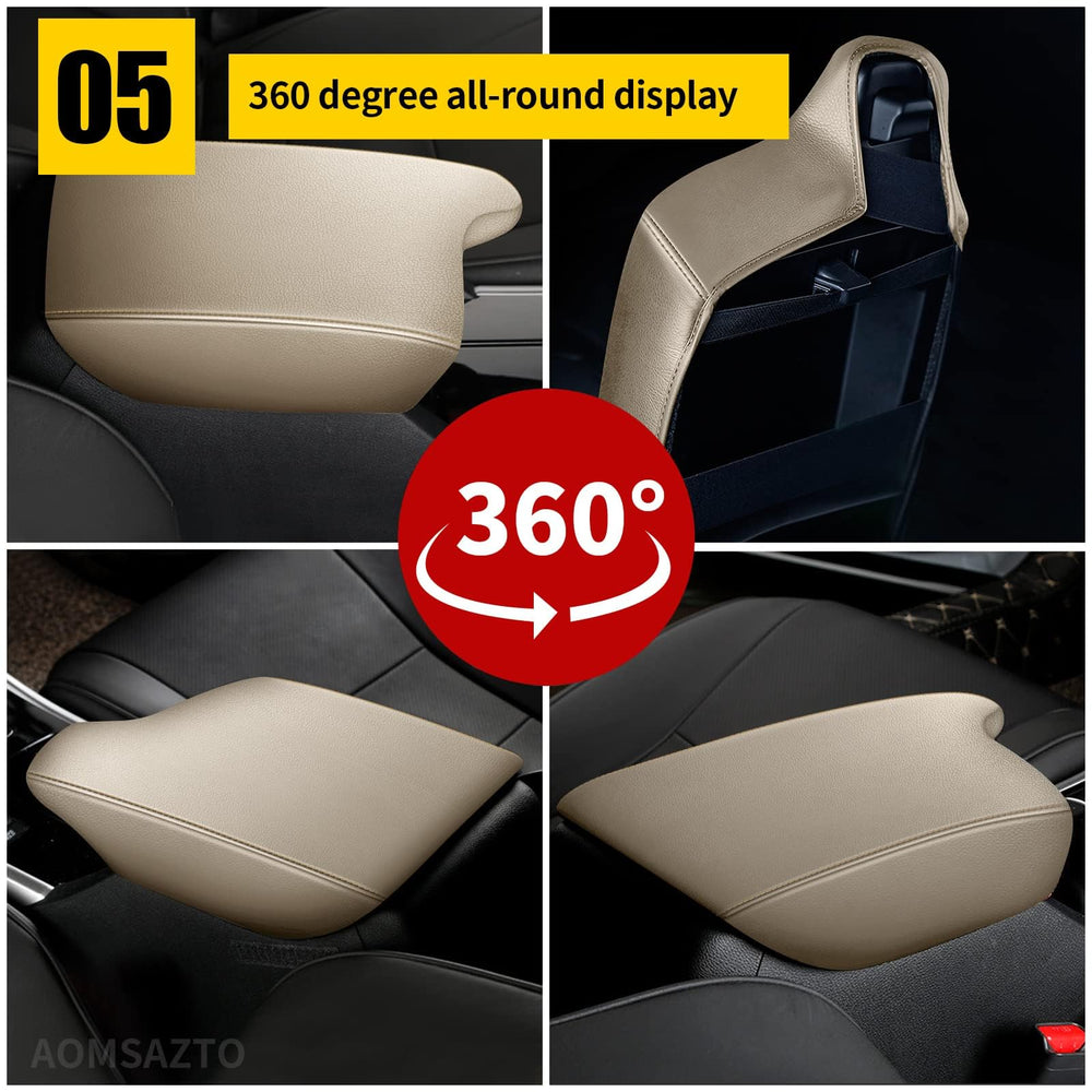 AOMSAZTO beige armrest stitching detail demonstrates quality craftsmanship.