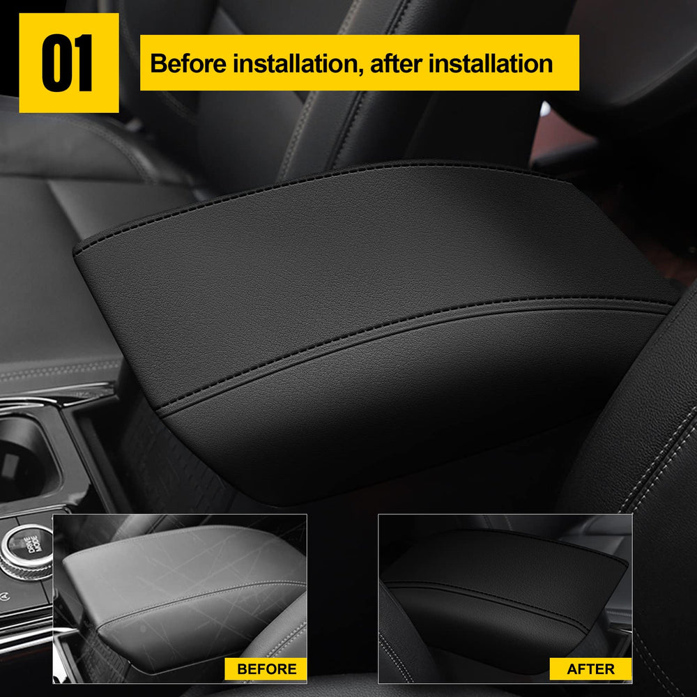 AOMSAZTO armrest cover in leather, breathable and easy to clean.