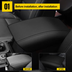 AOMSAZTO armrest cover in leather, breathable and easy to clean.